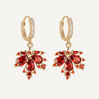 The Scarlet Leaf Earrings