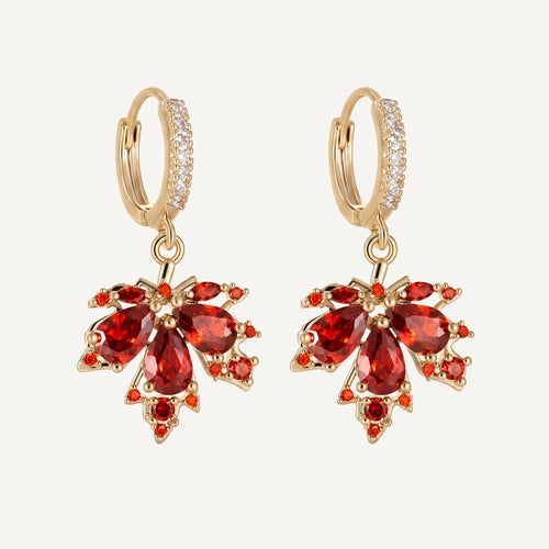 The Scarlet Leaf Earrings