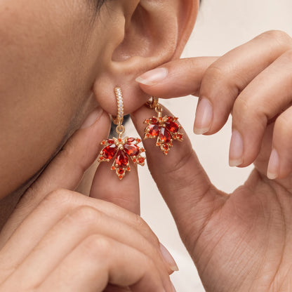 The Scarlet Leaf Earrings